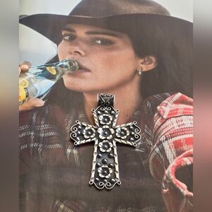 Sterling Silver TAXCO Cross Pendant (Heavy)